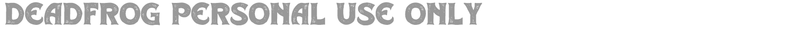 Deadfrog font preview